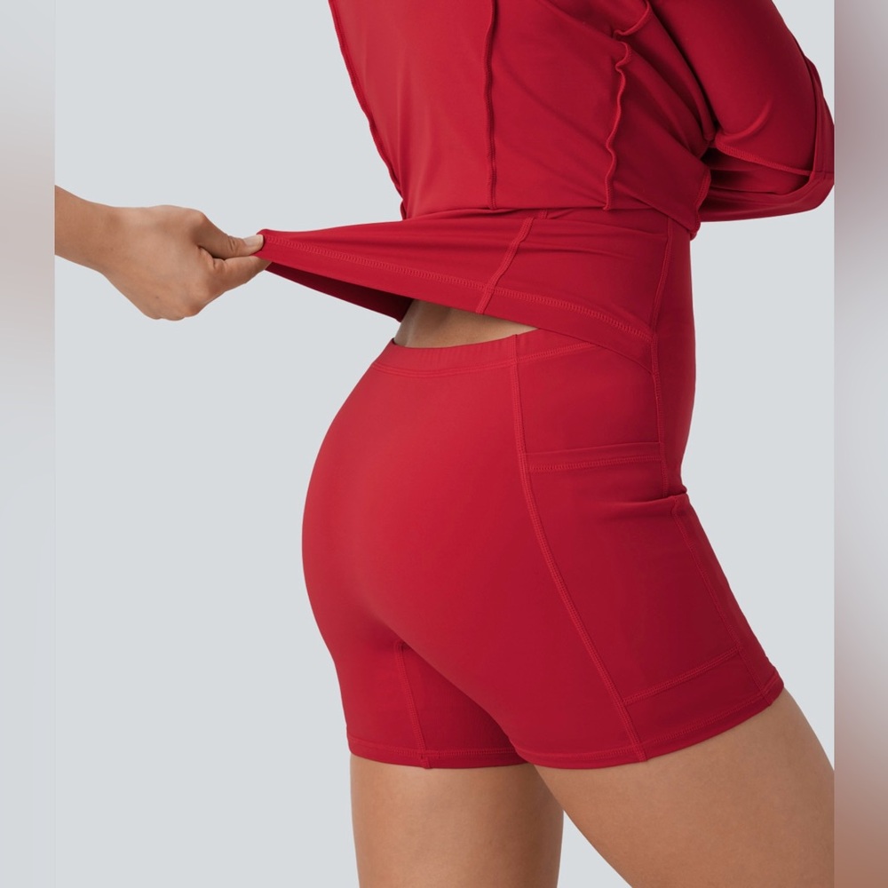 Halara Racerback Flare Mini Dance Active Dress Easy Peezy
Edition Salsa Red L - Picture 4 of 7
